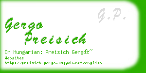 gergo preisich business card